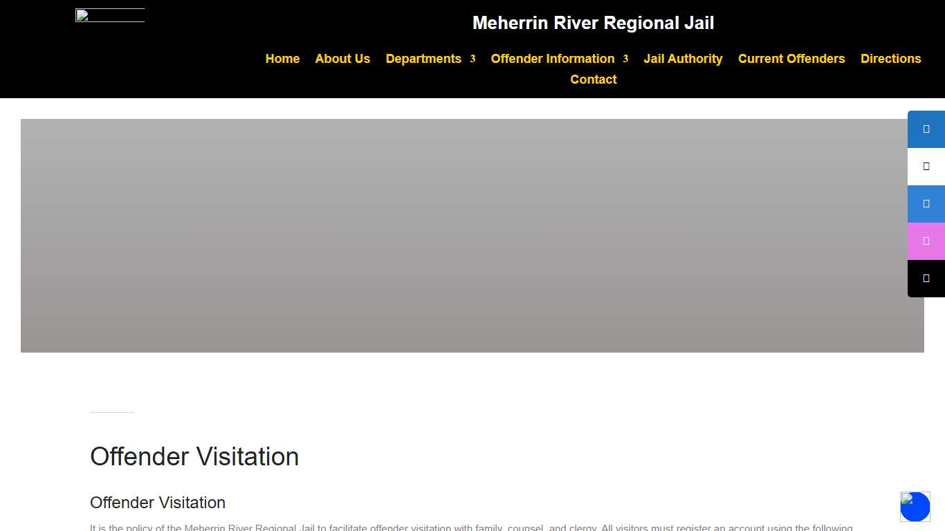 Offender Visitation | Meherrin River Regional Jail