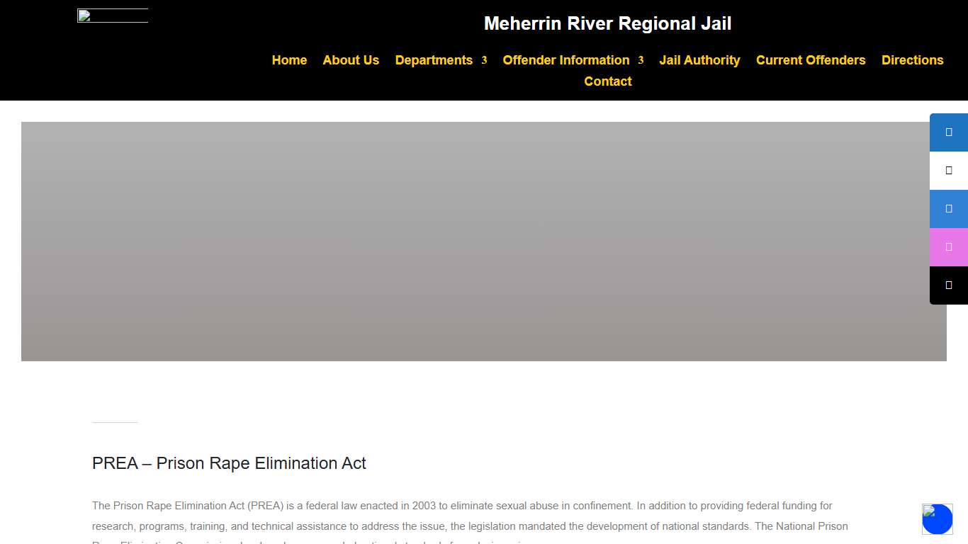 PREA | Meherrin River Regional Jail