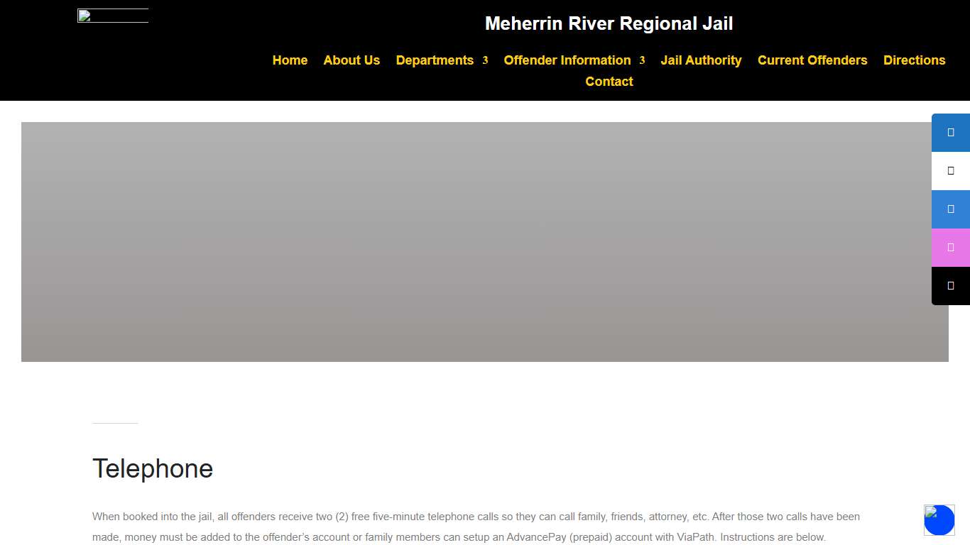 Telephone | Meherrin River Regional Jail